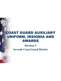 COAST GUARD AUXILIARY UNIFORM, INSIGNIA AND AWARDS / coast-guard ...