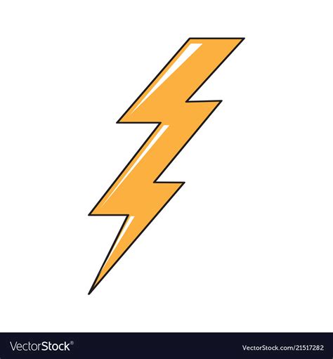 Isolated comic thunder icon Royalty Free Vector Image