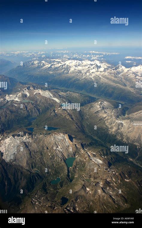 Ariel view of Alps Stock Photo - Alamy