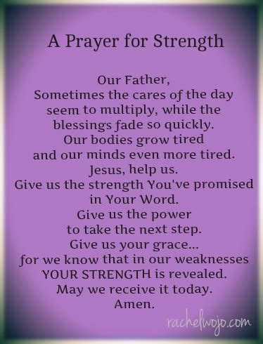 A Prayer for Strength - RachelWojo.com