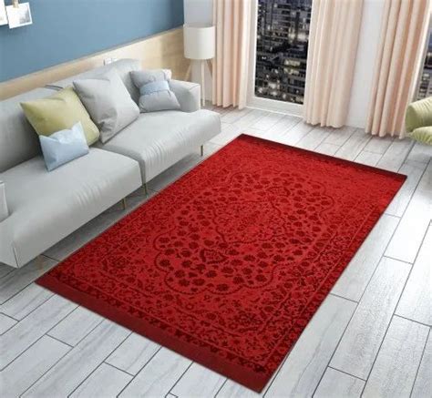 Red Floor Rugs Handmade at Rs 435/piece in Panipat | ID: 24496102962