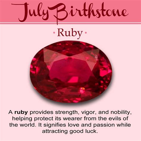 July Birthstone // History, Meaning, & Lore | Ruby birthstone, Birthstones, Birthstones meanings