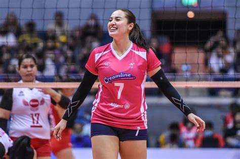 PVL: Michele Gumabao dedicates Creamline win to Alyssa Valdez ...