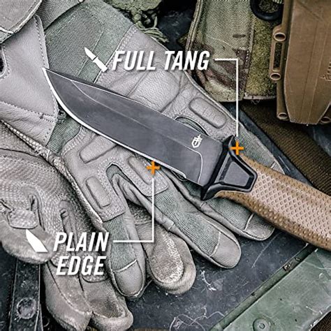 GERBER StrongArm Fixed Blade Knife with Fine Edge - Black - The Outdoor ...