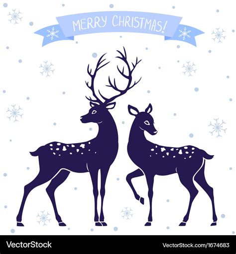 Deer christmas Royalty Free Vector Image - VectorStock