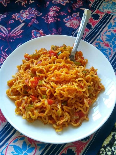 Vegetable Masala Maggi Noodles Recipe | Masala Maggi Noodles - Spoons Of Flavor