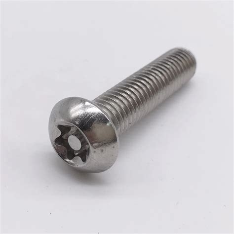 M10 Security Screw / Tamper Resistant Pin in Torx Drive Button Head Socket Cap Torx Screws ...