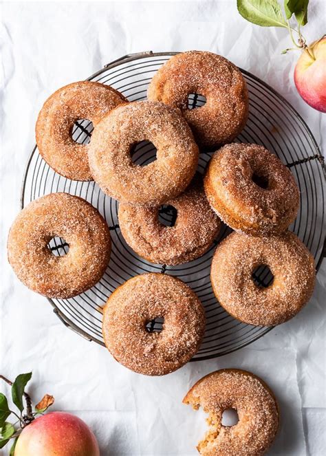 Homemade Baked Apple Donuts with Cinnamon Sugar | Apple donuts, Cider ...