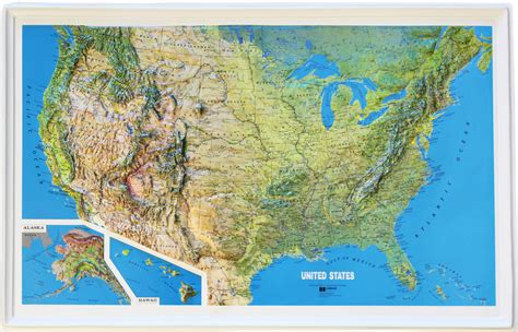 Buy USA - 34" x 22" Relief Map | Flagline