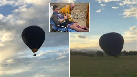 WATCH: Moment hot air balloon crashes as passengers hold on