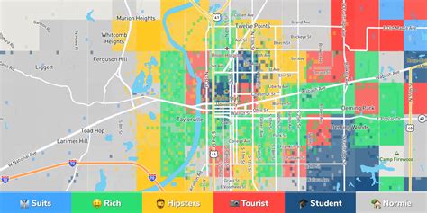 Terre Haute Neighborhood Map