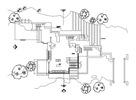 Waterfall House Plan Ground Floor Plan CAD Drawing DWG File - Cadbull