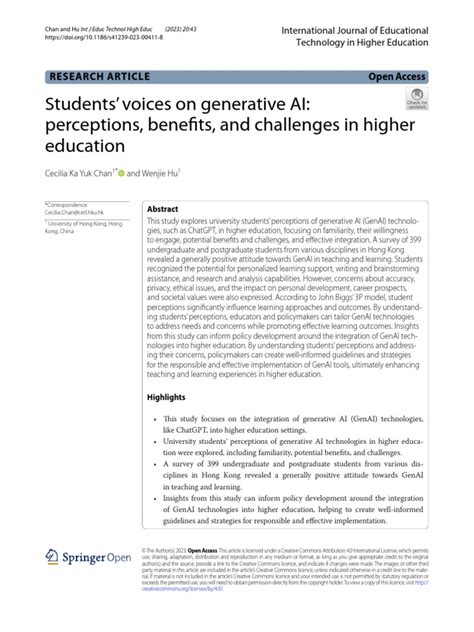 Students' Voices On Generative AI | PDF | Artificial Intelligence | Intelligence (AI) & Semantics