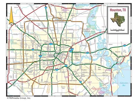 Houston (Texas) Road & Highway Map