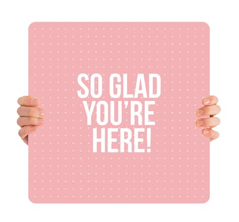 Glad You're Here - Handheld Sign - HH006 - ChurchBanners.com