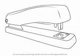 Stapler Drawing sketch template