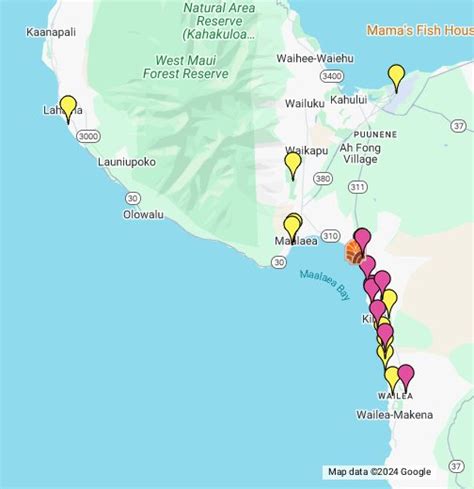 Sugar Beach Resort Maui Map