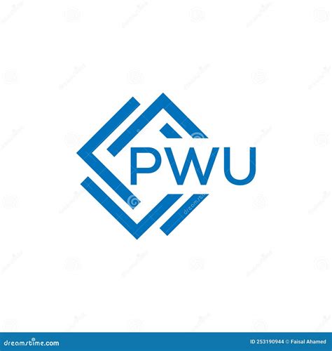 PWU Letter Logo Design on White Background. PWU Creative Circle Letter ...