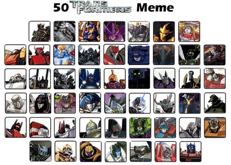 My 50 Favorite Transformers characters by JefimusPrime on DeviantArt