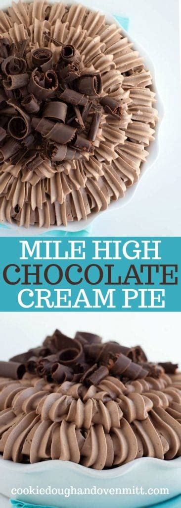 Mile High Chocolate Cream Pie - Cookie Dough and Oven Mitt