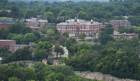 A view of Lincoln University's campus is seen here from the dome of the ...