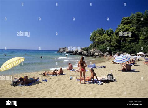 Greece, Corfu island, Glyfada beach Stock Photo - Alamy