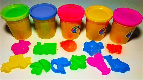 Learn Colors with Play Doh Animal Molds Elephant Lion and Animal Molds ...