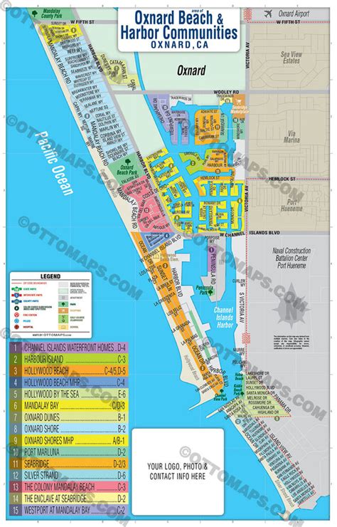 Oxnard Coastal Map - Oxnard Shores and Channel islands – Otto Maps