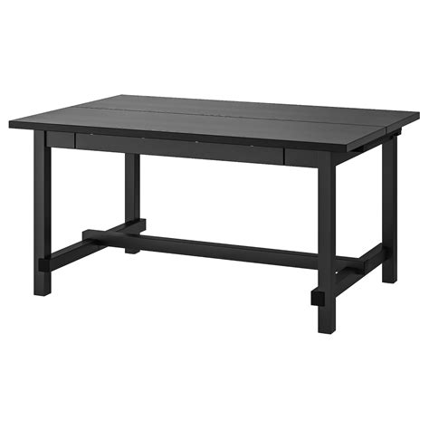 NORDVIKEN extendable dining table, black, Min. length: 152 cm - IKEA