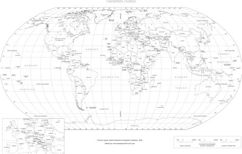 Planisferio Con Division Politica Y Nombres Y Coordenadas Geograficas ...