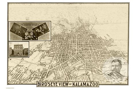 Vintage Kalamazoo Map 1908 Old Map of Kalamazoo Michigan | Etsy