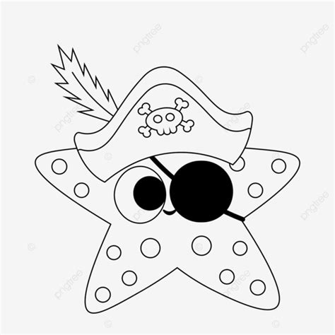 Cute Cartoon Starfish Pirate, Cartoon Drawing, Starfish Drawing, Pirate ...