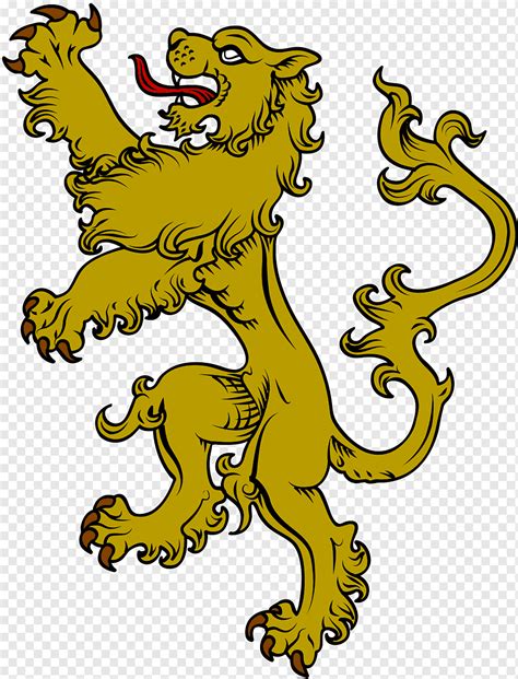 León amarillo arte, escudo de león heráldica cresta símbolo, escudo ...