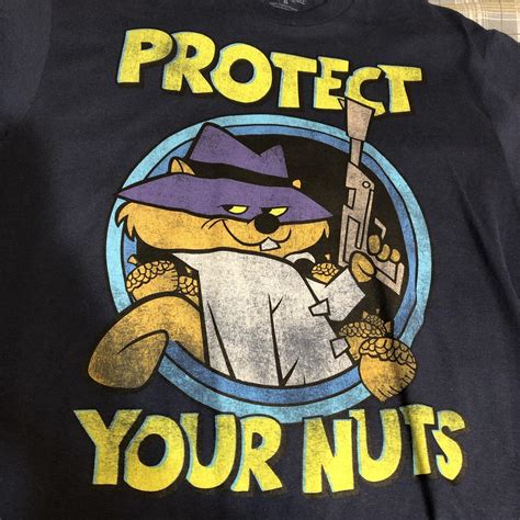 Rare Secret Squirrel T shirt. Protect your nuts.... - Depop