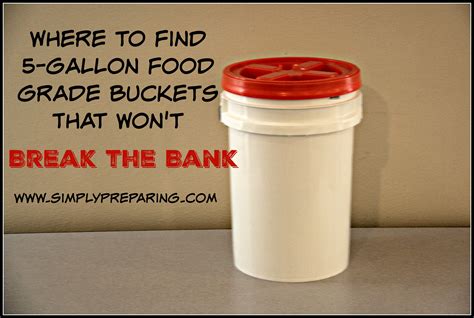 5-Gallon Food Grade Buckets - Simply Preparing