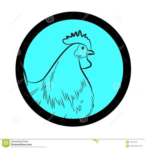Rooster Face In Cartoon Style For Children. Vector Illustration | CartoonDealer.com #127205584