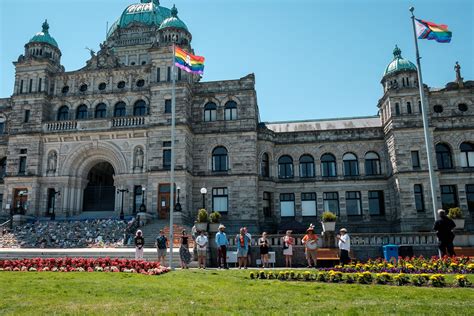 Pride and Two-Spirit flags raised at the BC Legislature | Flickr