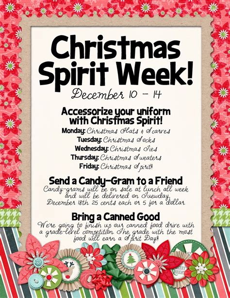 Holiday Spirit Week Ideas | Christmas School