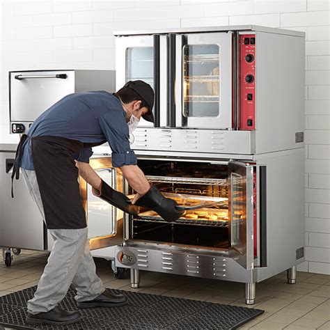 Cooking Performance Group FGC200N Double Deck Full Size Natural Gas Convection Oven with Legs ...