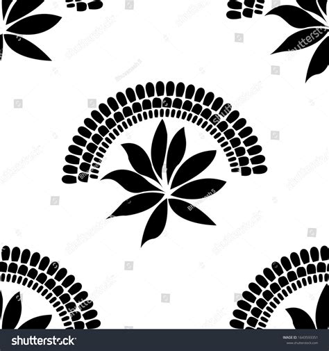 Rangoli Border Design Concept Flower Petals Stock Vector (Royalty Free) 1643593351