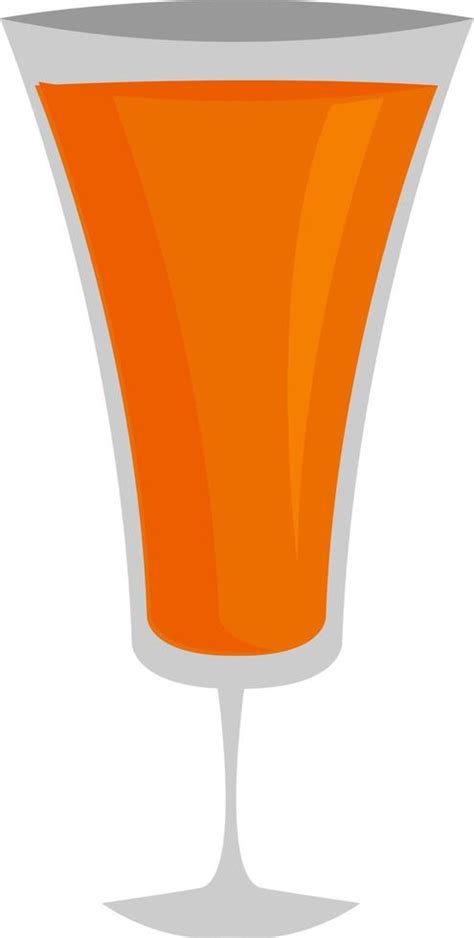 Glass with orange juice, illustration, vector on white background. 13553467 Vector Art at Vecteezy