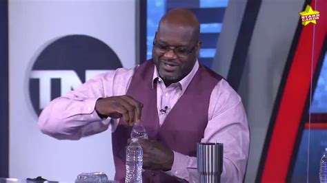 Shaq puts his own twist on the Kawhi water bottle challenge, chugging down two at a time - YouTube