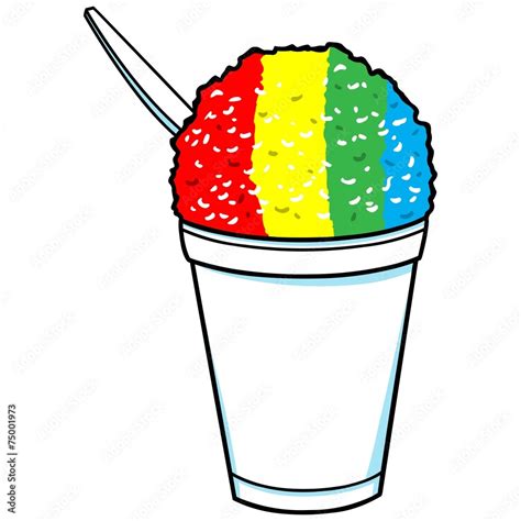 Shaved Ice Stock Vector | Adobe Stock