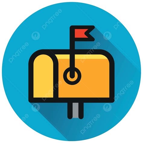 Letter Box Circle Blue Icon Design Mail Symbol Vector, Design, Mail, Symbol PNG and Vector with ...