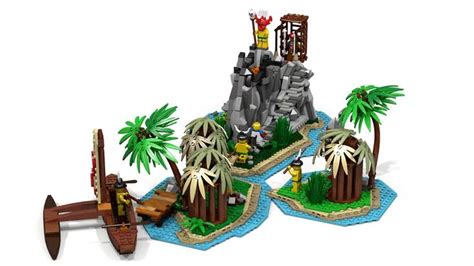 Volcano Village | Pirate island, Lego pictures, Pirates