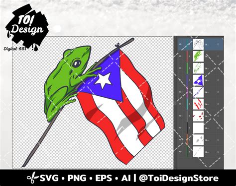 Puerto Rico SVG Puerto Rico Flag SVG Puerto Rican SVG Frog Hibiscuc Cut ...