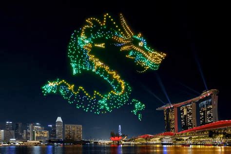 Everything To Know About Marina Bay's Dragon Drone Show