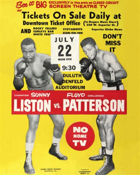 1962 Boxers SONNY LISTON vs FLOYD PATTERSON II Glossy 8x10 Photo Boxing Print | eBay