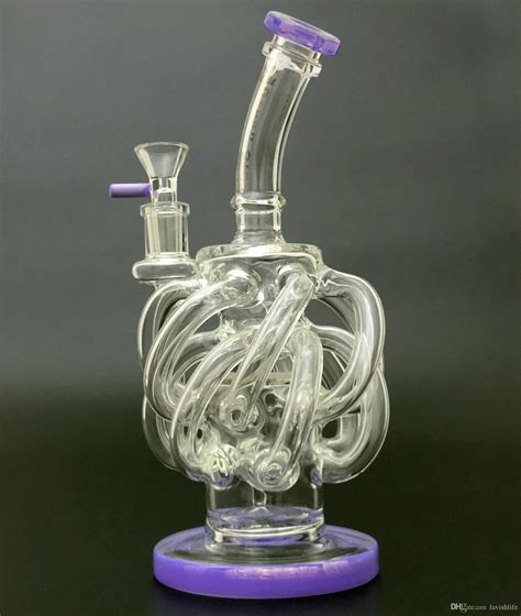 Super Vortex Recycler Perc Glass Water Bong Rig - 8.7" - 2 Colors ...