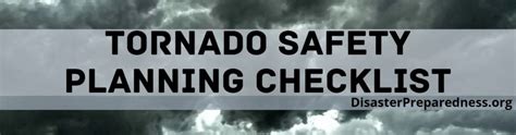 Tornado Safety Planning Checklist